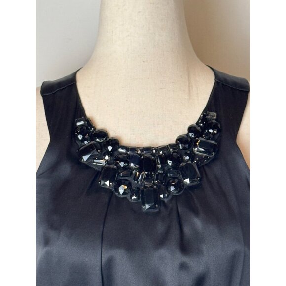 Alexia Admor Dress Women Medium Black Brown Leopard Print‎ Jeweled Cocktail NWT - Picture 8 of 11